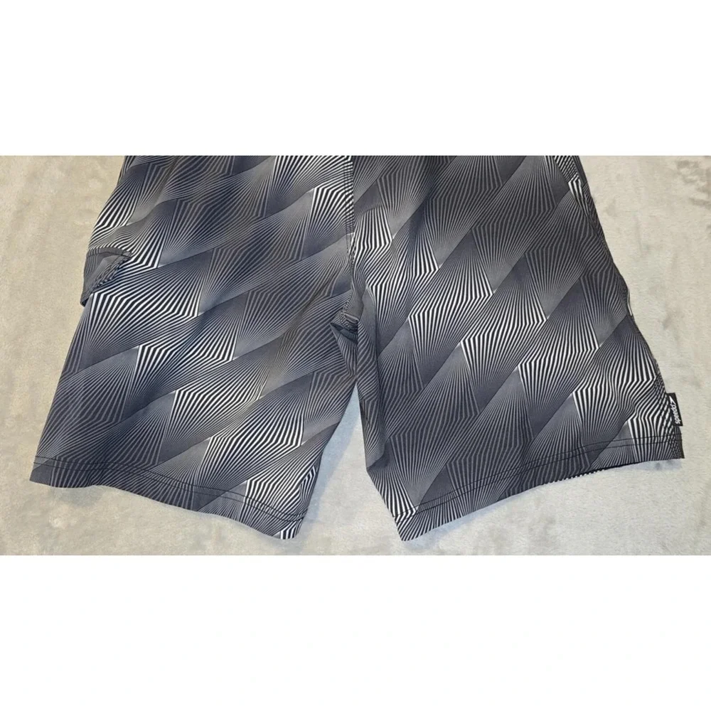 Speedo Swim‎ Shorts Men's 36 Gray Trunks Beachwear Above The Knee Lightly Worn